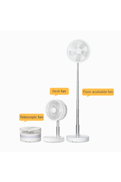 HQM Outdoor Camping Rechargeable Fan Easy Storage Telescopic Folding Fan Coll...