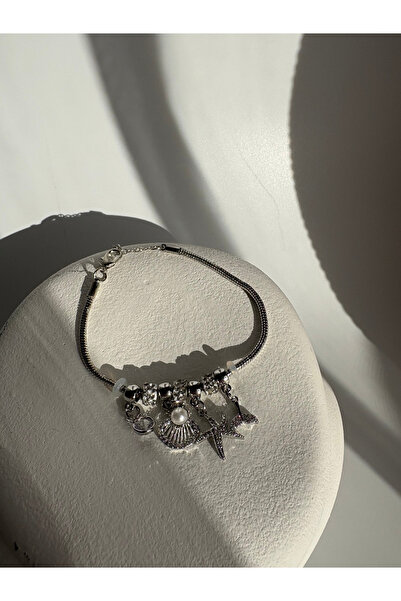 BHR AKSESUAR Silver Color Charm Bracelet