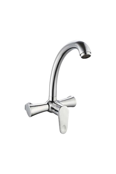helemend Modern Stylish Wall Mounted Mixer Tap Chrome - Helmand