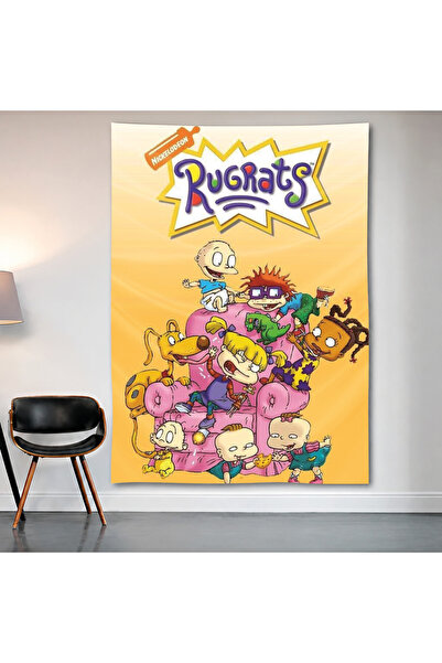 Geek Cultcha Rugrats Wall Covering Wall Tapestry First Quality Satin Fabric P...