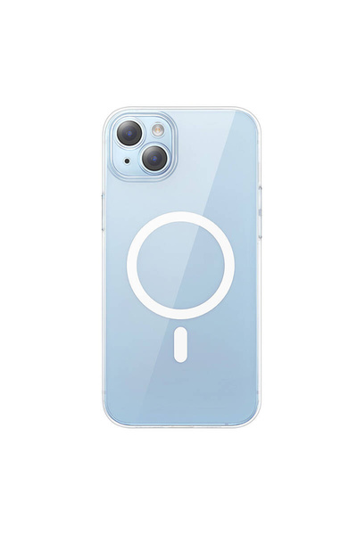 Baseus Husă Seria Crystal pentru iPhone 14 Plus Magnetică + Sticlă securizată