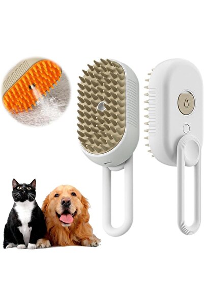 Arabest Cat Grooming Brush,3-in-1 Steam Pet Hair Remover,Self-Cleaning Massag...
