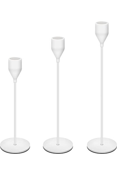 Arabest 3-Piece Candle Holders,Decorative Metal Candlestick Stand for Taper &...