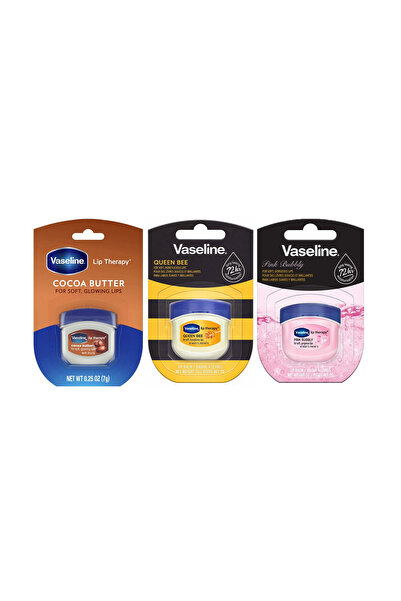 Vaseline Lip Therapy (Cocoa Butter, Queen Bee, Pink Bubbly) Dudak Balmı 7gr (...