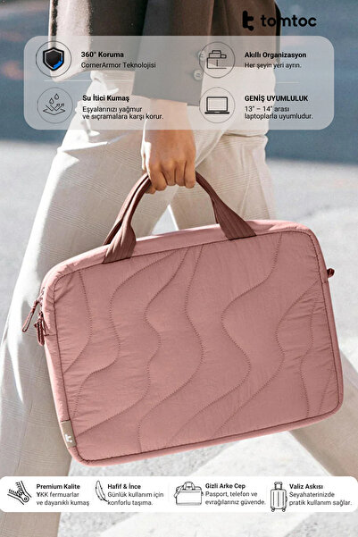 Tomtoc Terra A28 14 Inch Pink MacBook Pro Case - A28D3P1