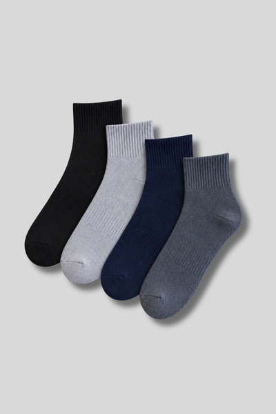 Ada Çorap & İç Giyim Men's 4-Pack Cotton Sole Towel Mid-Length Sports-Tennis ...