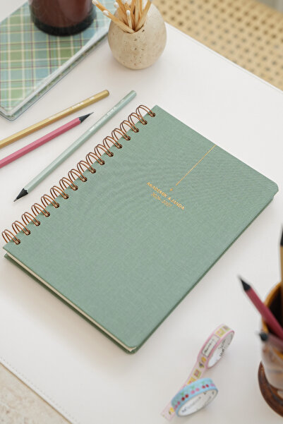 Matt Notebook 2026-2027 A5 Linen Academic Planner Spiral Bound 15X21 cm - 17 ...