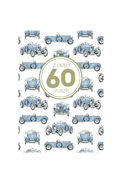 TREND Felicitare 60 de ani, cu plic, format 182x119 mm, multicolor, 1 buc
