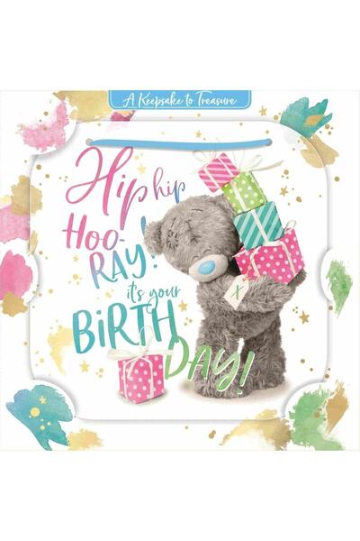 Carte Blanche Greetings Ltd. Carte de felicitare Ursulet cu cadouri, 3D, holo...