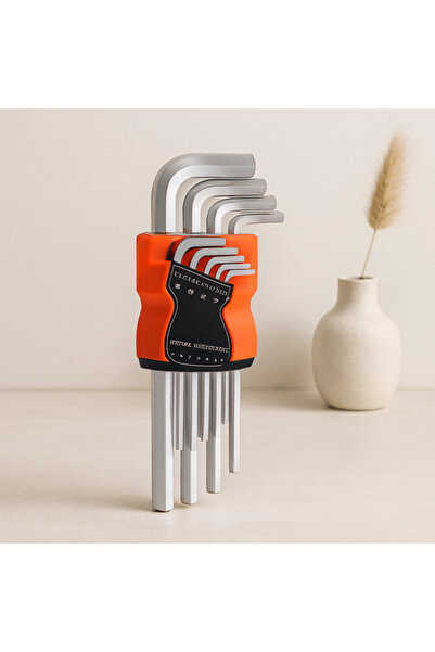 magicool 9 Piece Chrome Long Flat Allen Key Set (M2)