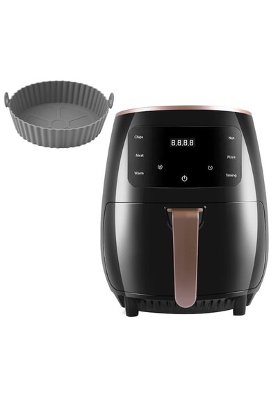 YBOSHOP Friteuză cu aer cald 4,5 L, 1400W, 8 programe, touch, display digital...