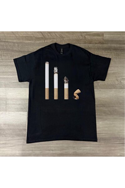 Grafftee Clothing تي شيرت كبير الحجم مطبوع عليه سيجارة للجنسين