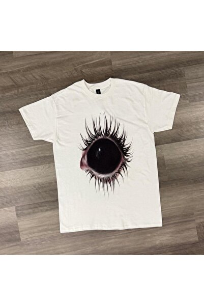 Grafftee Clothing Ανατριχιαστικό μπλουζάκι με στάμπα σε χρώμα λευκού ματιού, ...