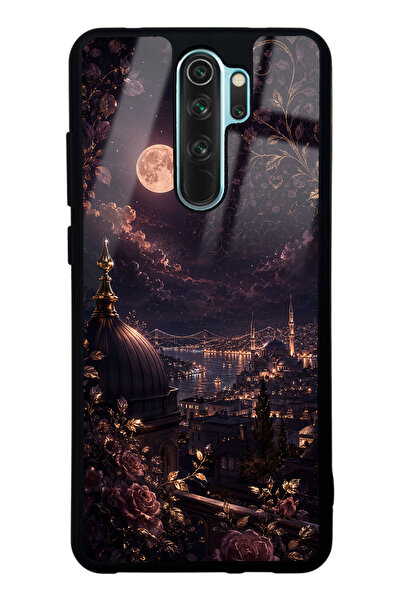 Spoyi Xiaomi Redmi Note 8 Pro Rosewood Bosphorus Night Tasarımlı Glossy Telef...
