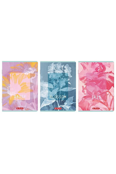 Herlitz Caiet/notebook Blossom B5, 80 file, in carouri, multicolor, 5 bucati