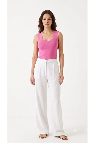onno style women Sleeveless Strappy Square Neck Women's Knitted Blouse