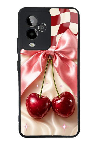 Spoyi حافظة هاتف لامعة بتصميم Gm 24 Pro Cherry Picnic Bow
