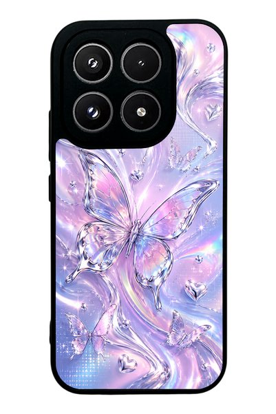 Spoyi حافظة هاتف Xiaomi 17 بتصميم فراشة قزحية اللون ولامعة