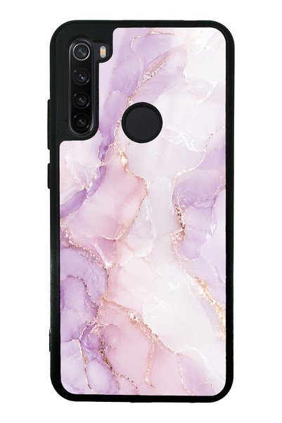 Spoyi حافظة هاتف لامعة بتصميم رخامي باللون الوردي الخزامى لهاتف Xiaomi Redmi ...