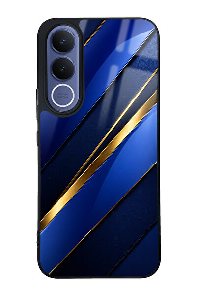 Spoyi Vivo V70 FE Sapphire Gold Edge Tasarımlı Glossy Telefon Kılıfı