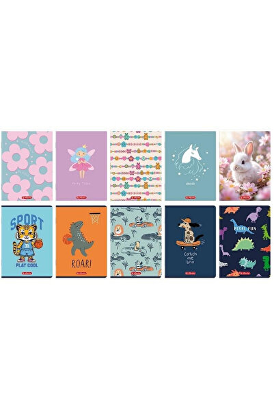 Herlitz Caiet A5 16 file patrat multicolor set 20 buc