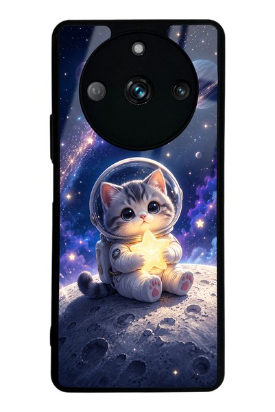 Spoyi Realme 11 Pro Starlight Space Kitty Design Glossy Phone Case