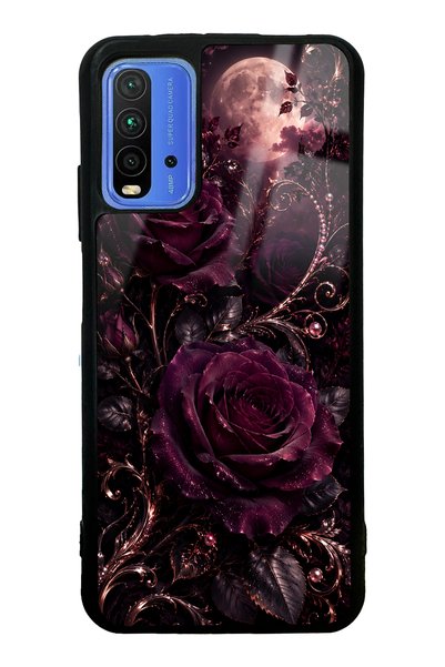 Spoyi حافظة هاتف لامعة بتصميم وردي فاتح من Xiaomi Redmi 9T Moonlit