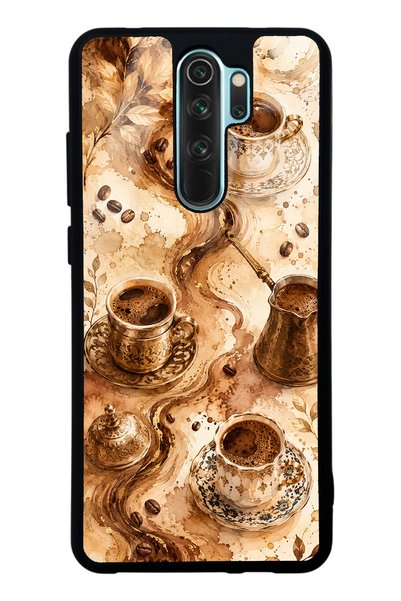 Spoyi حافظة هاتف Xiaomi Redmi Note 8 Pro ذات تصميم Golden Mocha Flow اللامعة