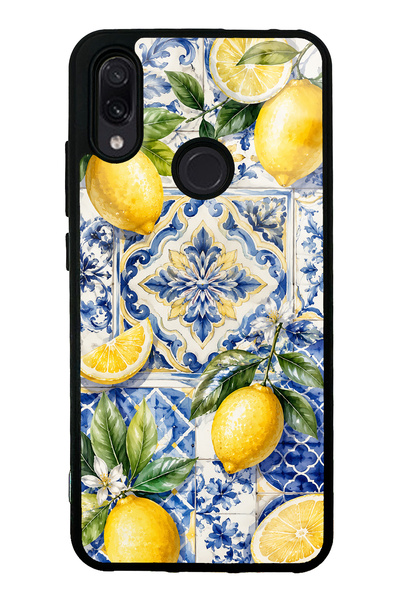 Spoyi حافظة هاتف Xiaomi Redmi Note 7 بتصميم Mediterranean Lemon Royale لامعة