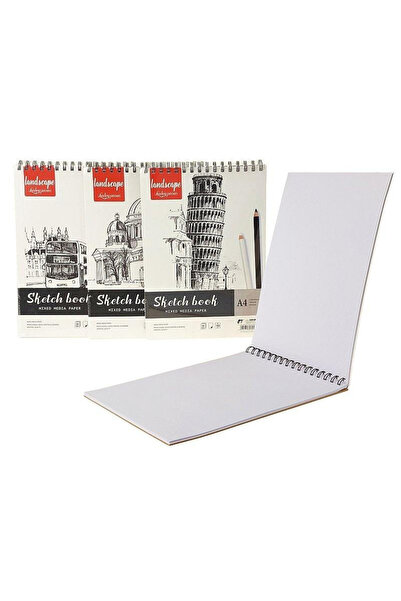 adar Schitier A4 Landscape, sketchbook, hartie 100 g/m², 30 file, multicolor