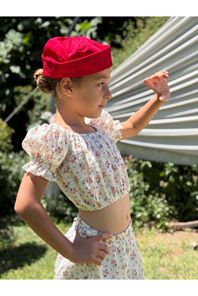 Balerinikizler Baby&Kids Şalvar Model Çiçekli Kız Çocuk Takım