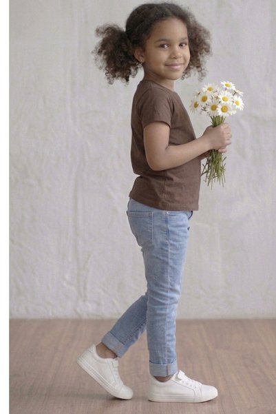 KİAGU Moka (Mokha) Short Sleeve Basic T-Shirt - Non-Sweating Flexible Fabric Cotton Seasonal Moka Short Sleeve Girls' Tshirt