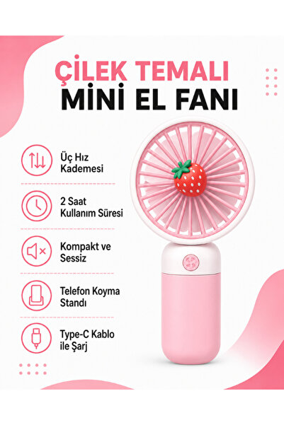 Golden Tech Meyve Tasarımlı 3 Kademeli Sessiz Mini El Masa Fanı - Vantilatör ...