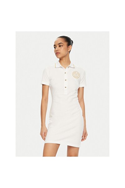 VERSACE JEANS COUTURE Rochie de zi cu zi pentru femei 78HAOT01 CJ01T Albă