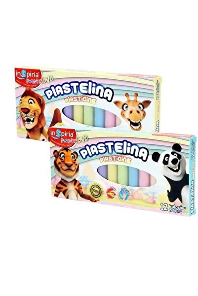 Inspiria Set plastilină Inspiria, 12 culori, multicolor