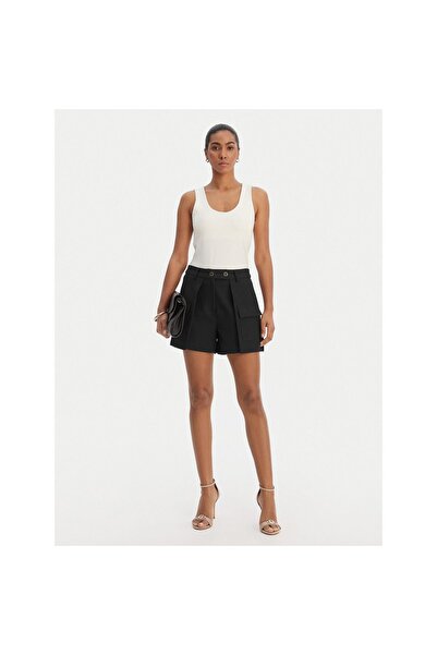 Morgan Pantaloni scurți de damă din material textil 251-SHONAU Negru