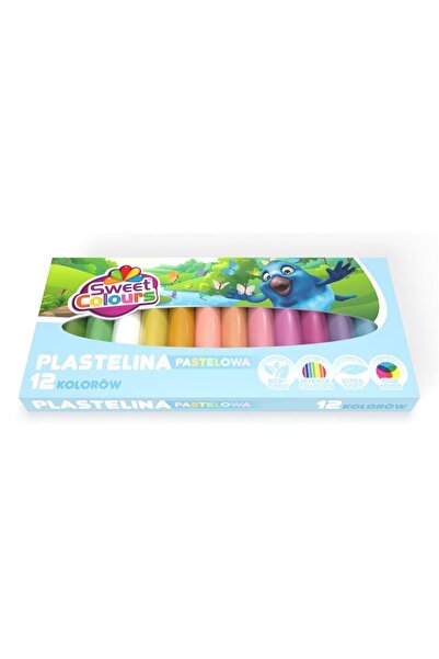Sweet colours Set plastelina Sweet Colours, 12 culori pastel, pentru copii, m...