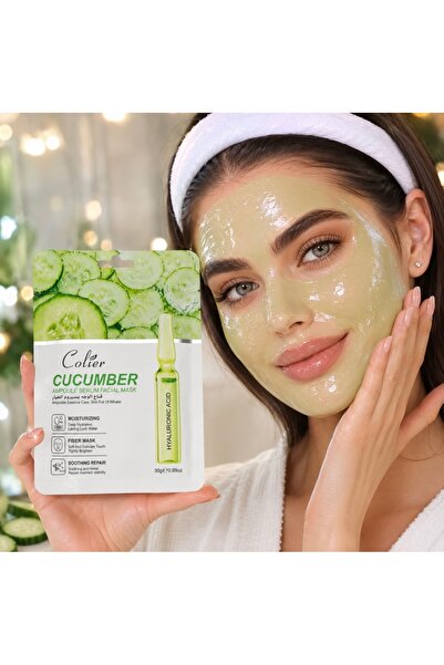 colier 5 Pieces of Hydrating Cucumber Face Mask, Give Your Skin an Intense Do...