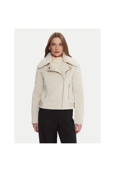 Guess Geacă biker de damă W5BL35W2820 Crem