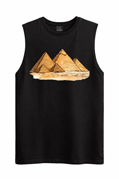 Rabona Fashion Egyptian Pyramids Illustration Tank Top