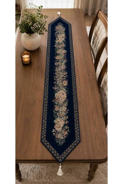 Yeshome Collection Vintage Bouquet 35X170 Tasseled Woven Tapestry Runner