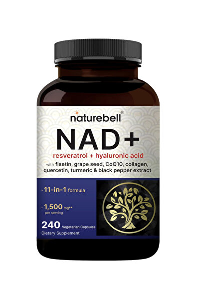 Naturebell Supplement, NAD+ 11-in-1 Complex 1,500 mg Per Serving, 240 Veggie ...