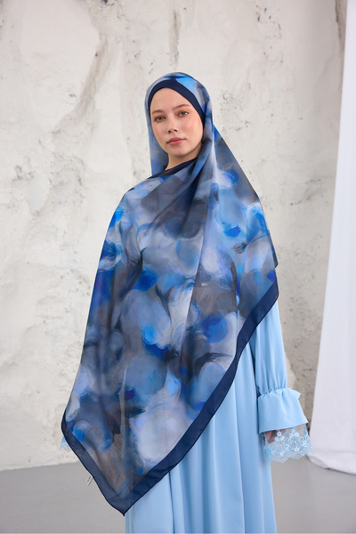Mira İpek Summer Garden Series Patterned Cotton Soft Shawl Women's Colorful S...