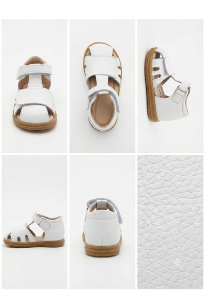bambino kids shoes Genuine Leather Ultra Lightweight White Unisex Children's Sandals İlkadim Sandals