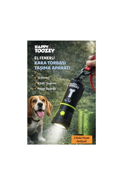 Happy Toozey Dog Poop Bag Carrying Device with Flashlight, Scented Bag and Co...