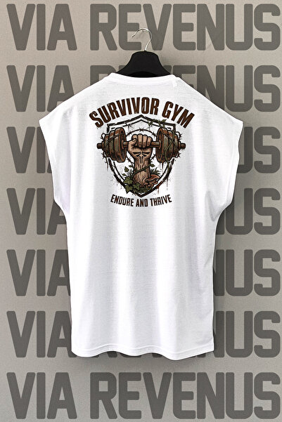 Vordevia The Last of Us / Survivor Gym Back Printed Zero Sleeve Crew Neck Spo...