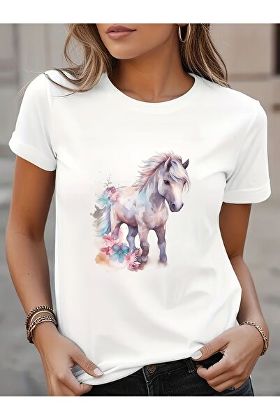 En22 A Casual Short-Sleeve T-Shirt Women Suitable for Spring And Summer, Feat...