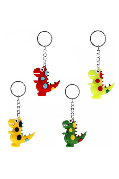 Trifox Set brelocuri cauciuc Dinozauri multicolor 12 buc