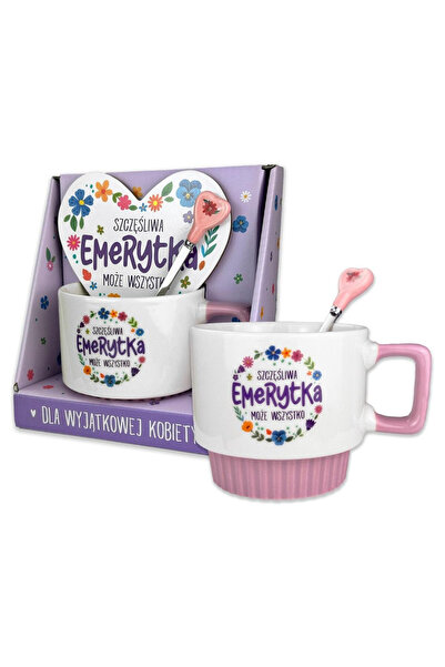 Pan Dragon Set cadou cana inima cu lingurita si suport multicolor