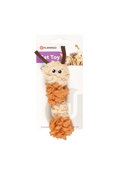 Flamingo Cat Fieber Furry Caterpillar Shaped Cat Toy